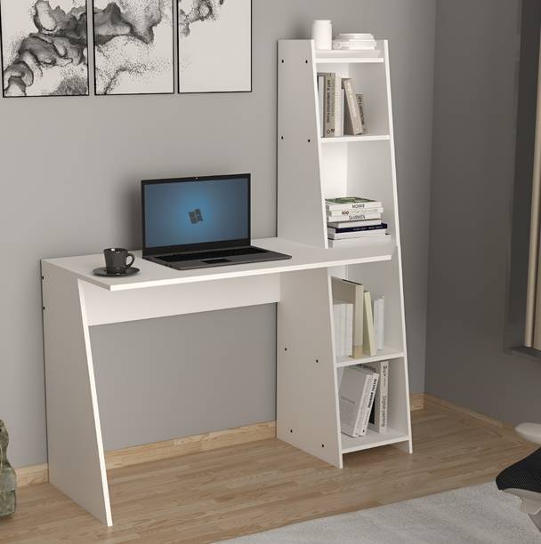 neuspace Neuton Study Table with Additional Storage Bookshelf | Computer Table Engineered Wood Multipurpose Table