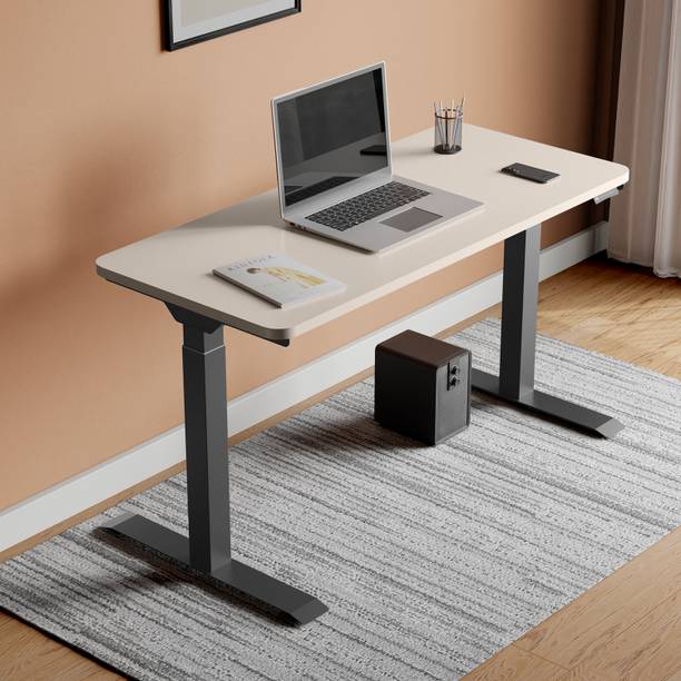 Interio by Godrej Stance 2-Stage Dual Motor Height Adjustable Work Desk Engineered Wood Multipurpose Table