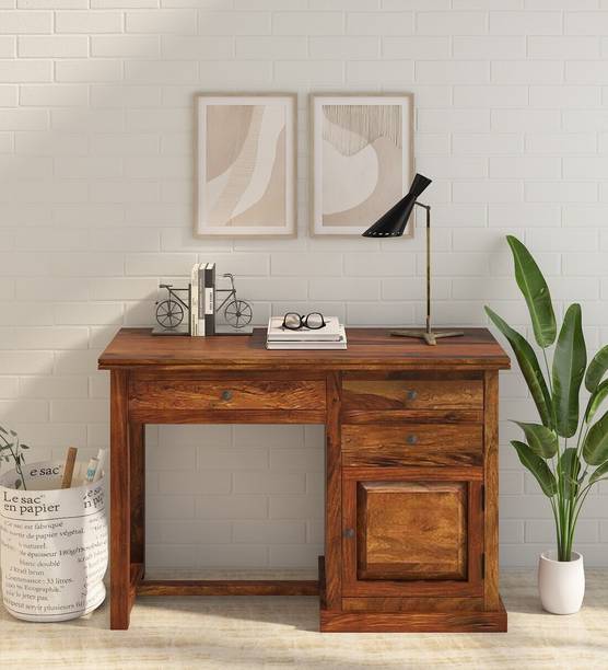 Allie Wood Polis Sheesham ( Rosewood) 4 Drawer Solid Wood Study Table