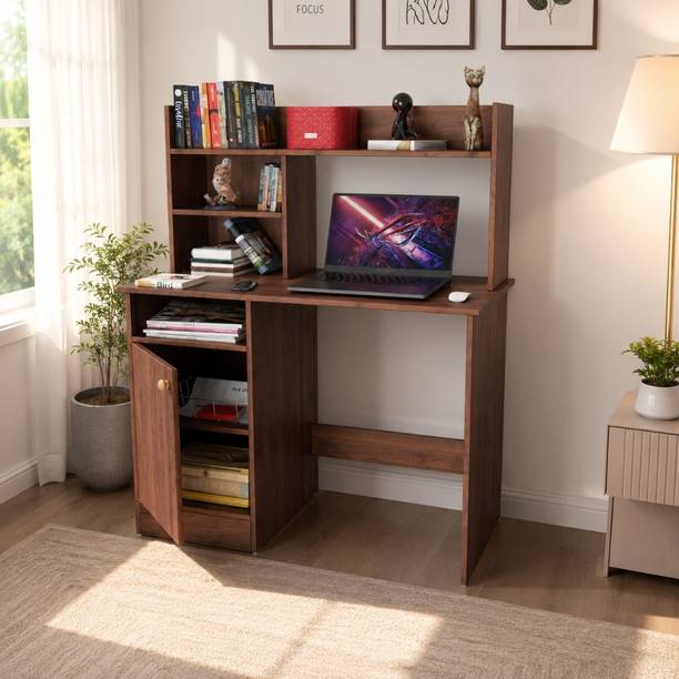 Flipkart Perfect Homes Study Table with Storage Cabinet | Modern Office Desk | Computer Work Table Engineered Wood Study Table