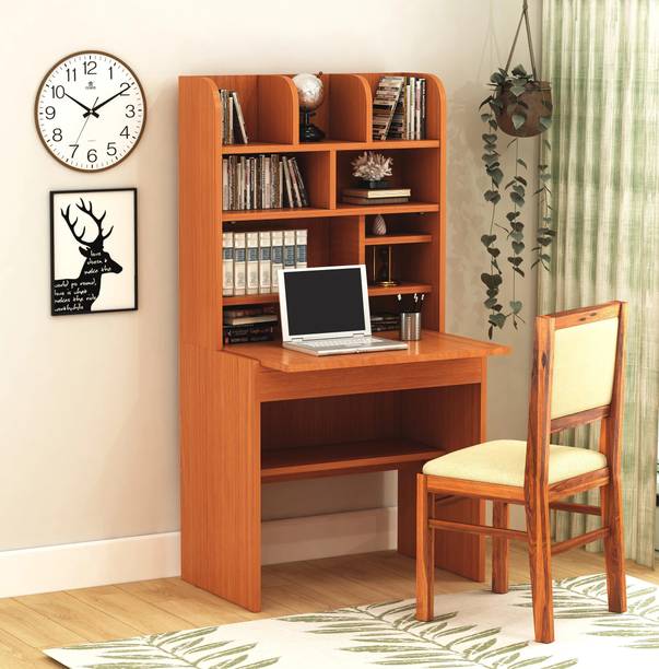 Furniva Dune Minimalist Scandinavian-Inspired Storage Shelves Engineered Wood Study Table