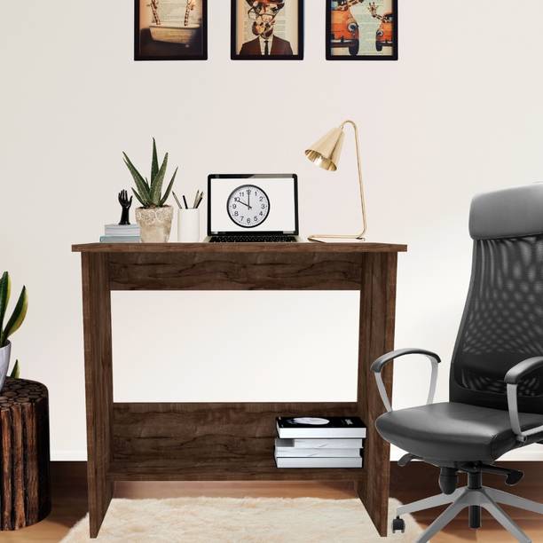 SPECIALITY PANELS Front Corner rounded Top, One Tier Shelve & Termites resistance Engineered Wood Office Table