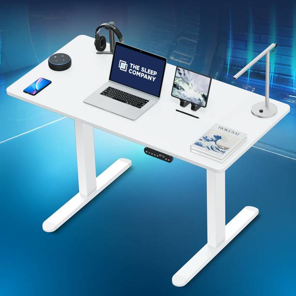 The Sleep Company Adjustable Desk 1200x600x700 | Sit-Stand Ergonomic Table | Engineered Wood Office Table