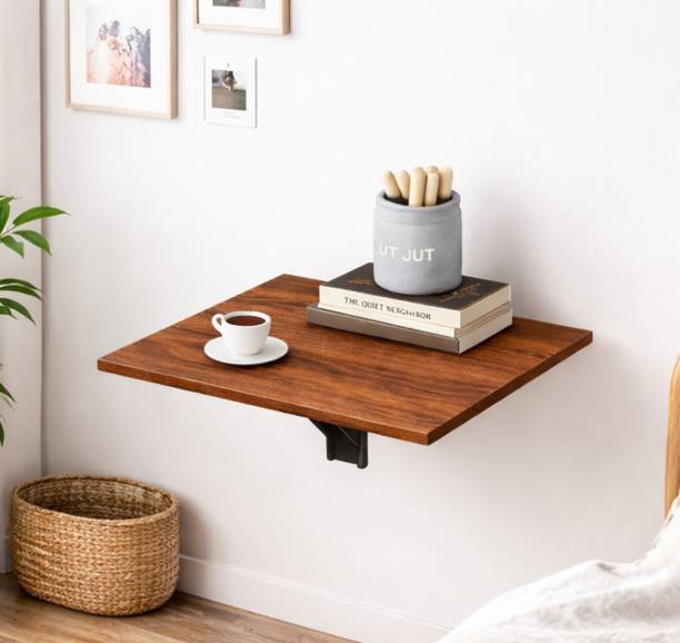 Enigmatic Woodworks Small Wall Mounted Folding Study Table Engineered Wood Multipurpose Table