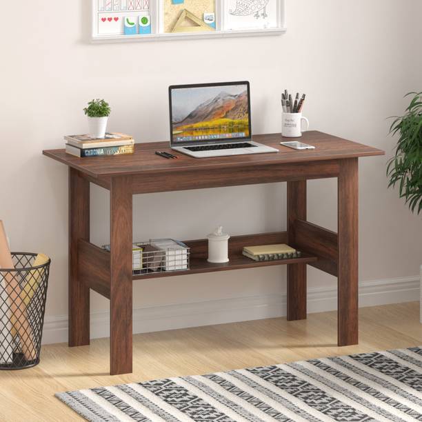 BLUEWUD Efflino Large Computer Laptop Table for Home or Office, WFH Desk Engineered Wood Study Table