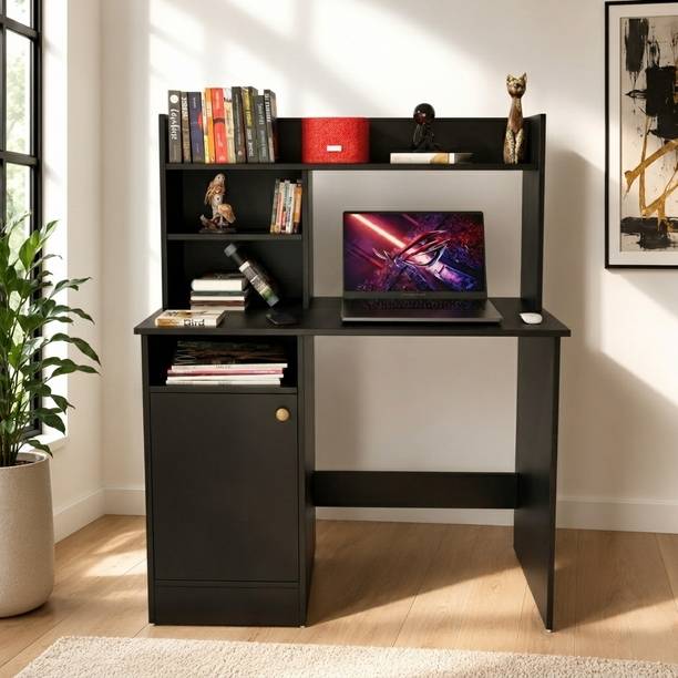 Flipkart Perfect Homes Portable Workstation Computer Desk with Storage, For Office, Home Engineered Wood Computer Desk