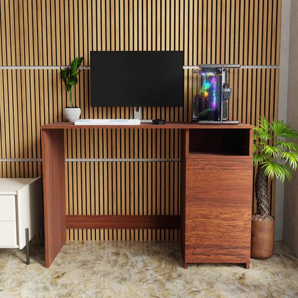 Flipkart Perfect Homes Space-Saving Study & Work Desk with Storage Cabinet Engineered Wood Multipurpose Table