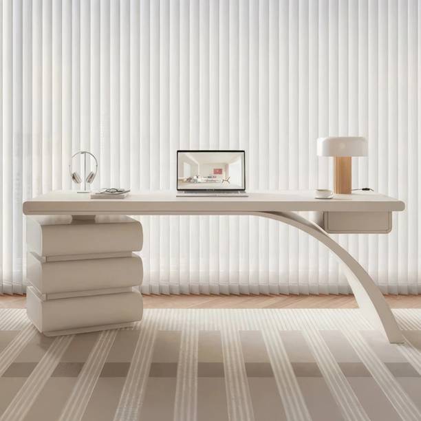 NG Decor Solid Wood Writing Desk – Durable, Elegant Home Office Desk with Spacious Solid Wood Office Table