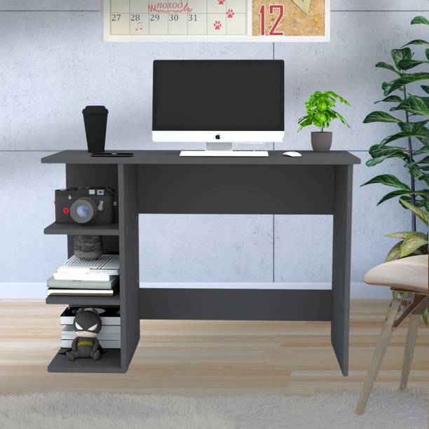 SPECIALITY PANELS Corner rounded Top with 3 Tier Side Storage & Termites resistance Engineered Wood Office Table