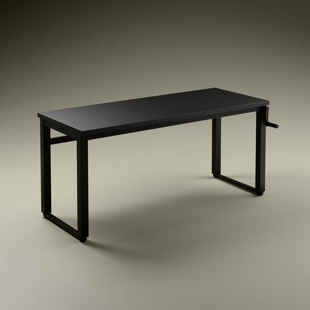 GREEN SOUL Rise (5ft) Manual Height Adjustable Table| 25mm Thick One Piece Top | Engineered Wood Study Table