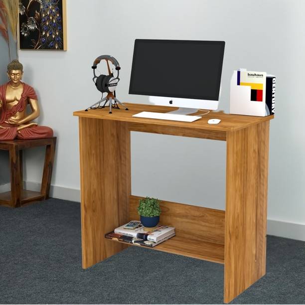 woodies Front Corner rounded Top, One Tier Shelve & Termites resistance Engineered Wood Study Table