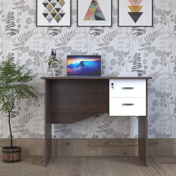 Wood Inspire Flow Wooden Stylish Study Table with 2 Drawers for Storage Dual Tone Color Engineered Wood Study Table