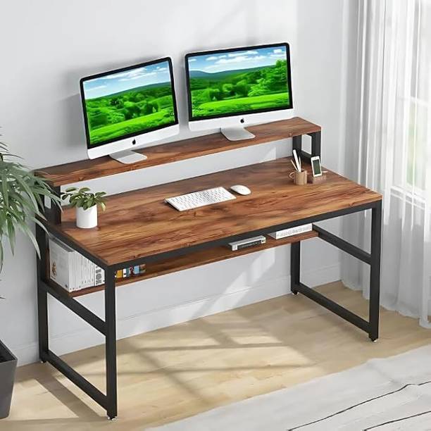 krayog Krayog RusticEdge Workstation Series (150L x 60W x 94H Cm) Engineered Wood Multipurpose Table
