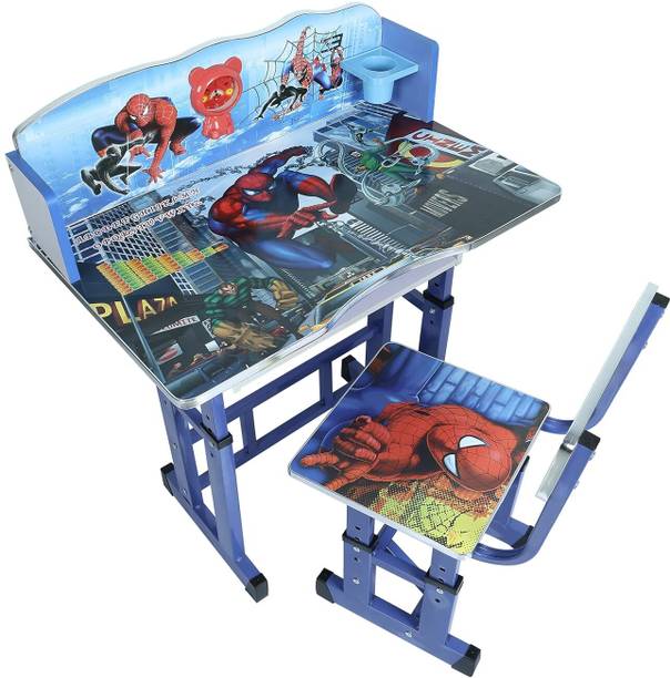 Bhella Kids study Desk & Chair with Adjustable Height with Dream Catcher Multicolor Engineered Wood Study Table