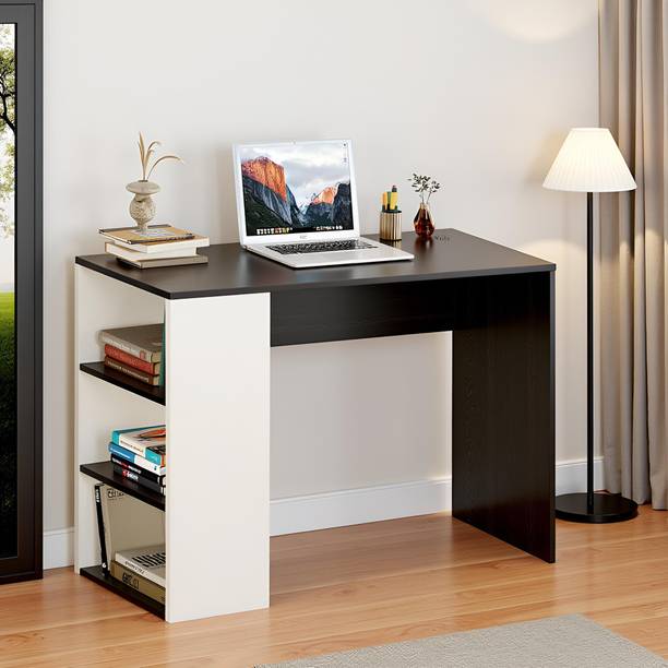FURNEASER Lexus Computer Table with Shelf, Laptop Table Large Size, Engineered Wood Study Table