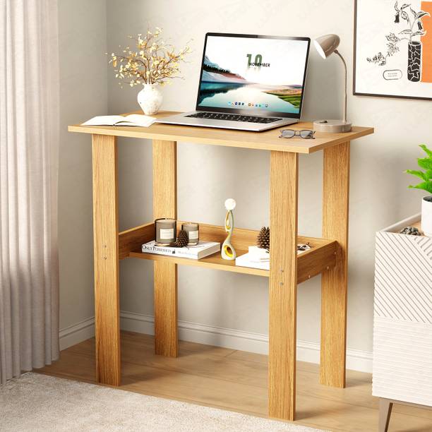 LUKZER ST-004S Portable Compact Size Ergonomic Study Desk 40 X 75 X 75 CM | Engineered Wood Study Table