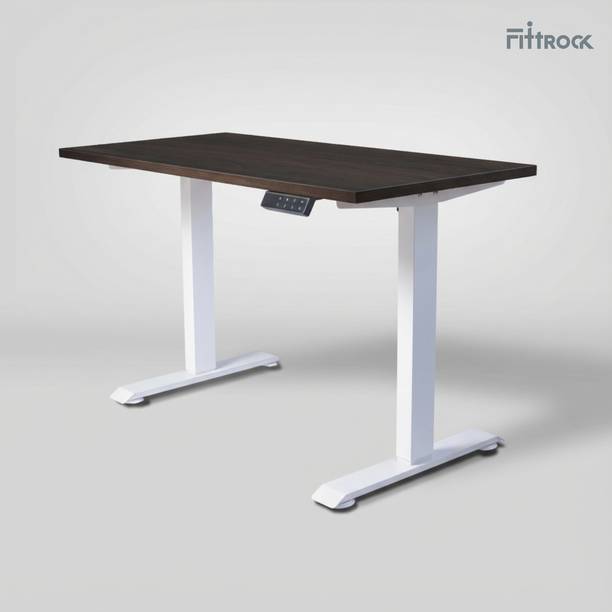 FittRock Single Motor Adjustable Desk 1200x600mm | Memory Control | 80kg Load Engineered Wood Office Table