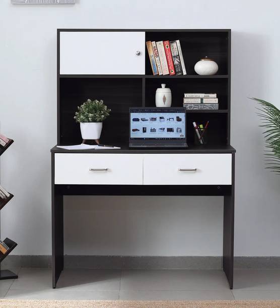 Mintwud From Pepperfry Latina Hutch Wooden Unity Comupter Table/Study Table With Storage Engineered Wood Study Table