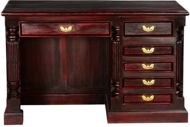 APRODZ Pendro Study Desk Table for Home and Office Mango Solid Wood Study Table