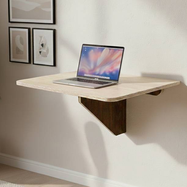 DECORIUM TeenOne Wall Mount Folding Study Desk/Laptop table For Space Saving Engineered Wood Study Table
