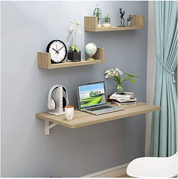 Indian Decor 95870 Wall-Mounted Folding Work Desk/Work Desk/Work Station/Laptop Engineered Wood Multipurpose Table
