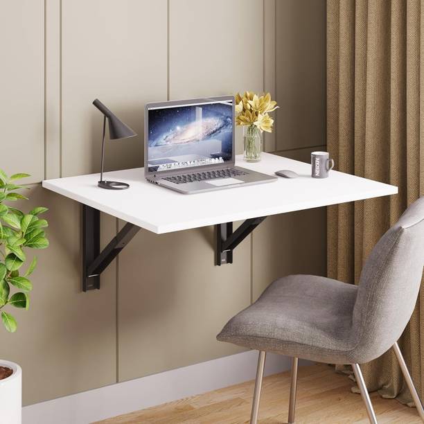 ASCOM Wood Wall Mounted Foldable Table | Space-Saving Wall Desk for Home & Office Use Engineered Wood Study Table