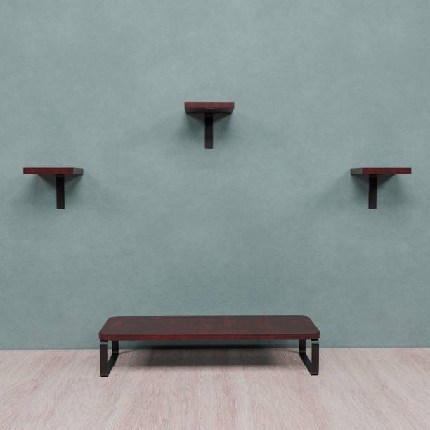 Flux Flux Multi-Functional Monitor Stand & 3.1 Speaker Stand Combo(Red) Metal Office Table