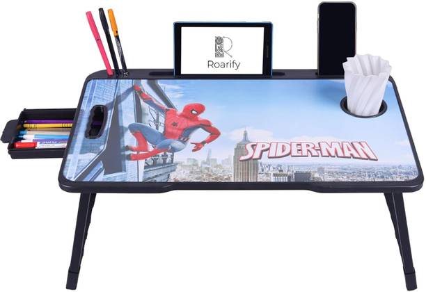 Roarify Premium Wooden Portable Study Table & Laptop Desk for Kids & Adults (Spiderman) Solid Wood Study Table