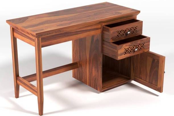 Tanishq Arts Solid Wood Study Table with Honey Finish Solid Wood Study Table