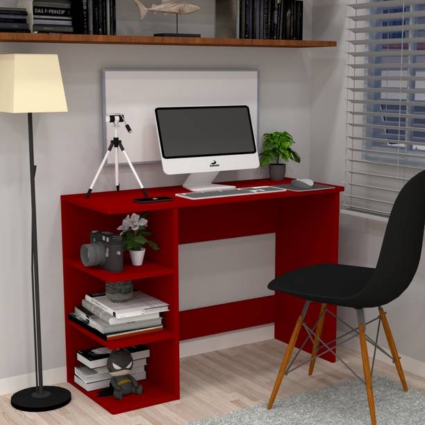 SPECIALITY PANELS Corner rounded Top with 3 Tier Side Storage & Termites resistance Engineered Wood Study Table