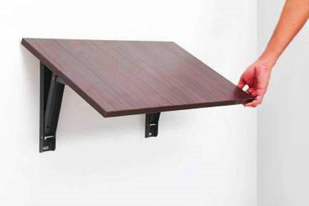 FORKTAIL Wall Mount Folding Table Wall Shelf 16x16 Engineered Wood Study Table