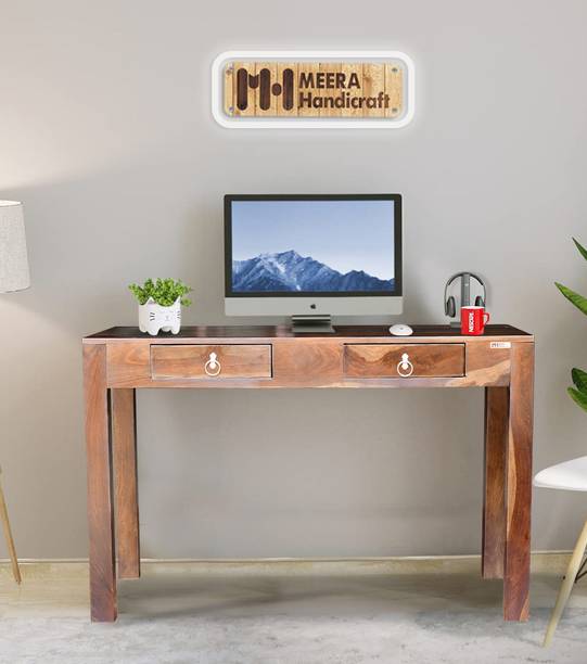 Meera Handicraft Pure Sheesham Wooden Writing Study Desk Computer Laptop Table For Home & Office Solid Wood Study Table