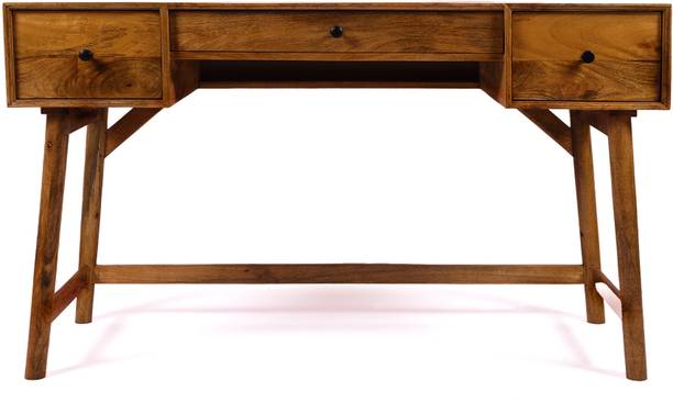 WOODENSLICE Handcrafted Sheesham Wood Study Table Solid Wood Multipurpose Table