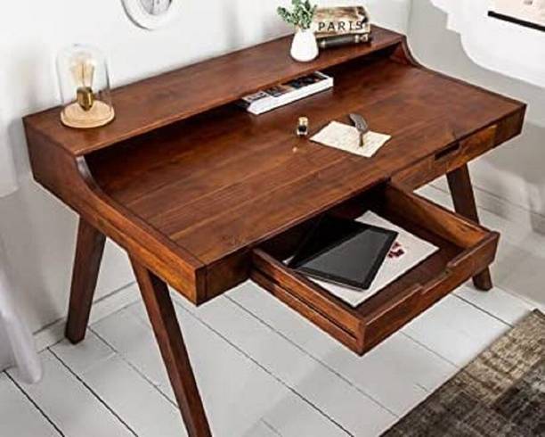 WOODSTAGE Sheesham Wood Study Table for Students Solid Wood Study Table