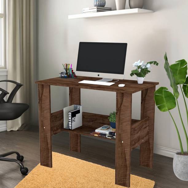 SPECIALITY PANELS Corner rounded Top, One Middle Tier Shelve & Termites resistance Engineered Wood Study Table