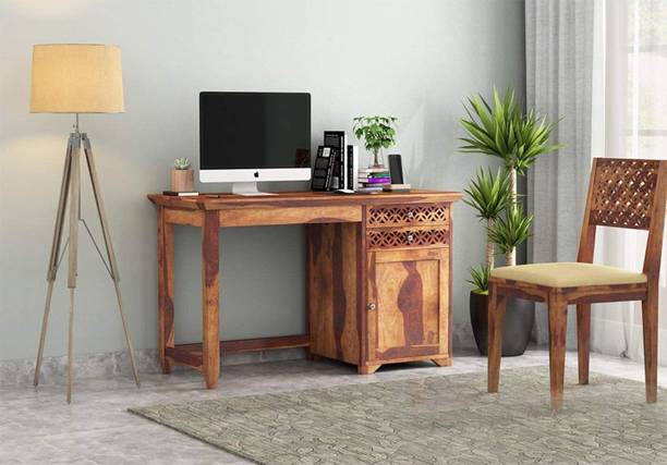 UNITEK FURNITURE Classic Rosewood Writing Desk, Computer Table, Solid Wood Study Table