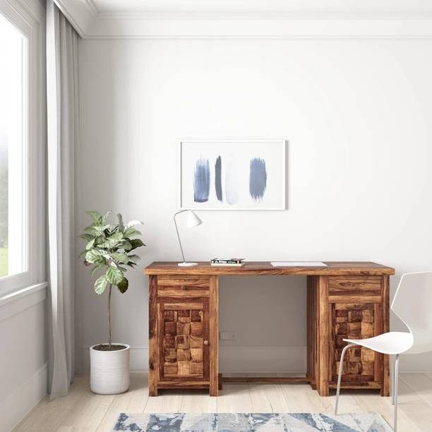 Rajgharana Pure Sheesham Wooden Writing Study Desk Computer Laptop Table For Home & Office Solid Wood Study Table