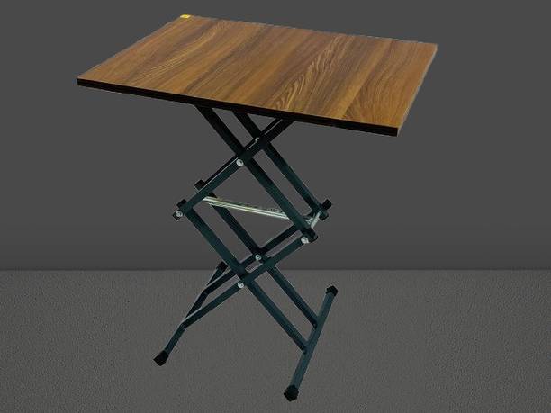 hte WOODEN TOP SCISSOR HEIGHT ADJUSTED MULTI PURPOSE TABLE Engineered Wood Study Table