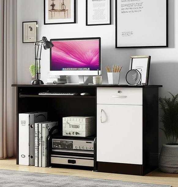 NITYAM Premium Quality Computer Table With Storage Engineered Wood Multipurpose Table