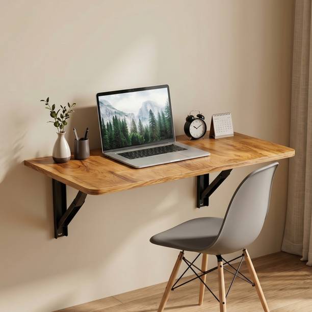 xoxl Wall Mounted Folding Table Foldable Study & Laptop Desk (31 x 19.5 Inch) Wood Portable Laptop Table