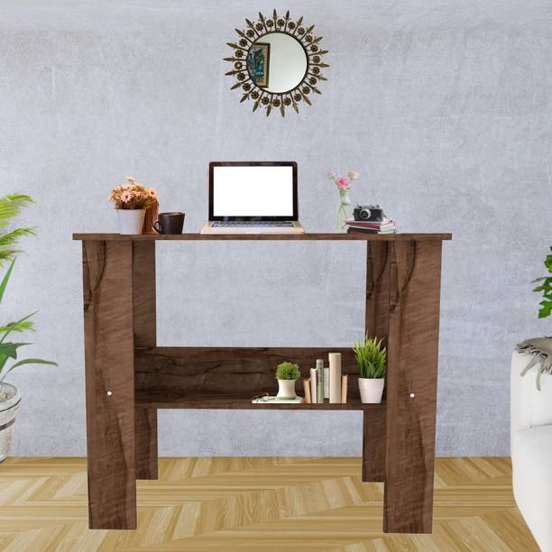 SPECIALITY PANELS Corner rounded Top, One Middle Tier Shelve & Termites resistance Engineered Wood Office Table