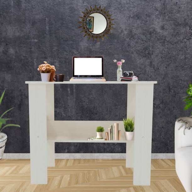 SPECIALITY PANELS Corner rounded Top, One Middle Tier Shelve & Termites resistance Engineered Wood Study Table