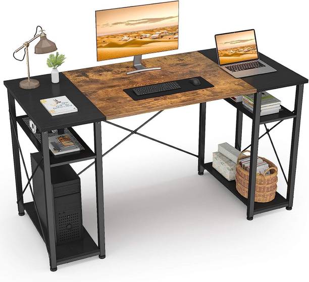 TEKAVO Computer Table for Home Office Laptop Study Writing Desk with Storage Engineered Wood Office Table
