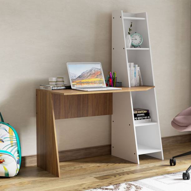 neuspace Neuton Study Table with Additional Storage Bookshelf | Computer Table Engineered Wood Multipurpose Table