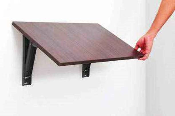 FORKTAIL Wall Mount Folding Table Wall Shelf |16x32 Engineered Wood Study Table