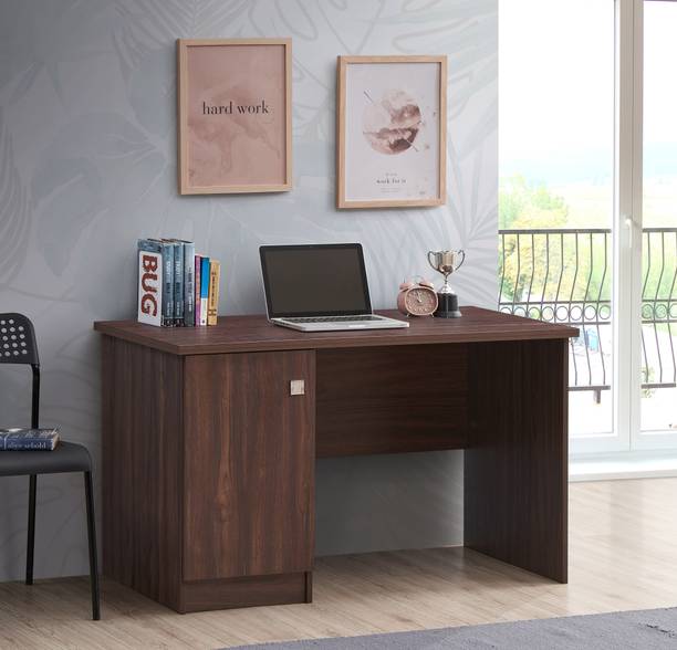 DeckUp Uniti Walnut Engineered Wood Office Table