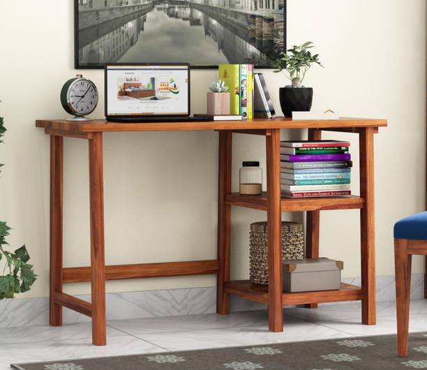 UNITEK FURNITURE Sheesham Computer Desk for Home Office Writing Laptop Table Solid Wood Study Table