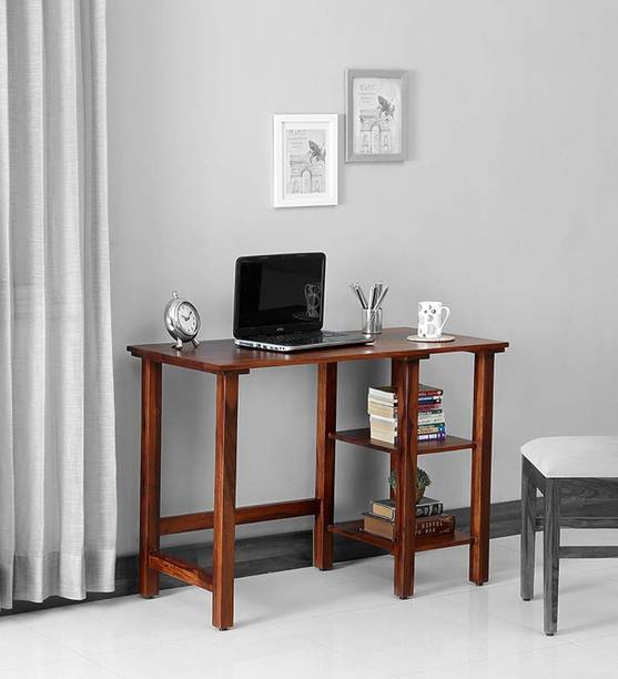 AMBICA WOODMART study table with storage, computer desk, wooden computer table, computer table Solid Wood Study Table