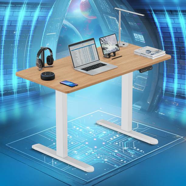 The Sleep Company Adjustable Desk 1200x600x700 | Sit-Stand Ergonomic Table | Engineered Wood Office Table