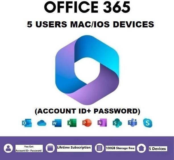 MICROSOFT Office 365 5 User & 100 GB Storage { PC-MAC-ANDROID-IOS-IPAD-Tablet}